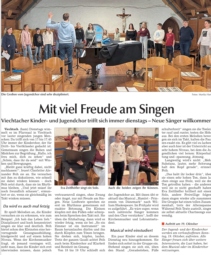 Artikel erschienen im Viechtacher Anzeiger. Veröffentlichung mit freundlicher Genehmigung der Mediengruppe Attenkofer.